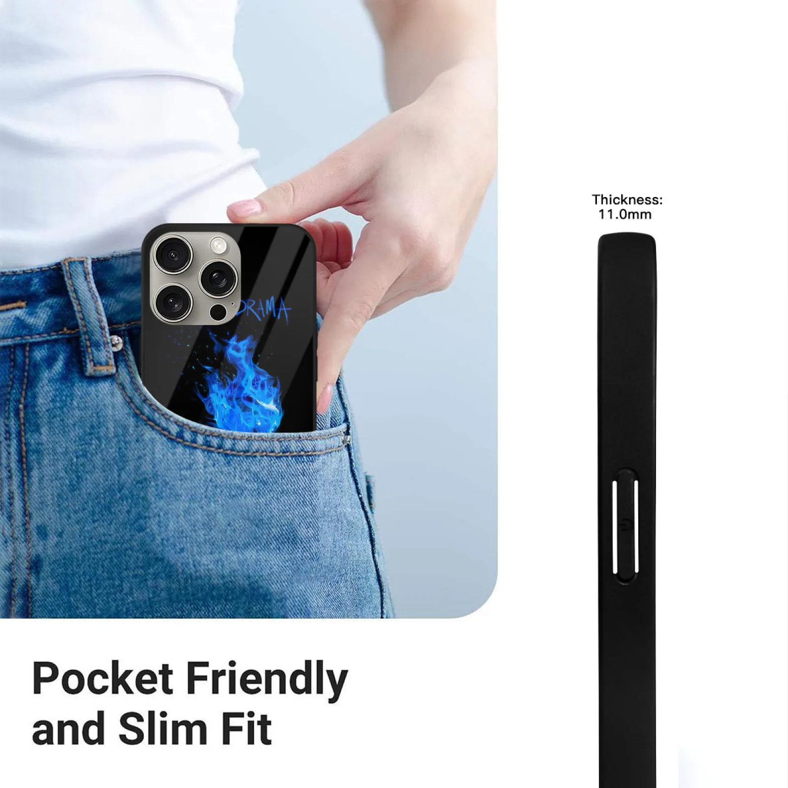 ديف سيكودراما حافظة من الزجاج المقسى لهاتف آيفون 16 15 14 12 13 11 الخ. سلسلة غطاء من البولي يوريثان الناعم ديف سيكودراما سانتان ديف ديف