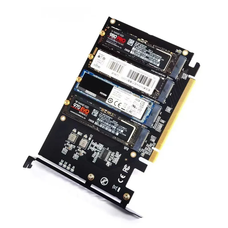 

PCIE Tom.2 NVME Adapter Nvme M.2 PCI Adapter 32Gbps PCI-E Card PCI X16 M Key SSD Computer Expansion Card Add Oncards