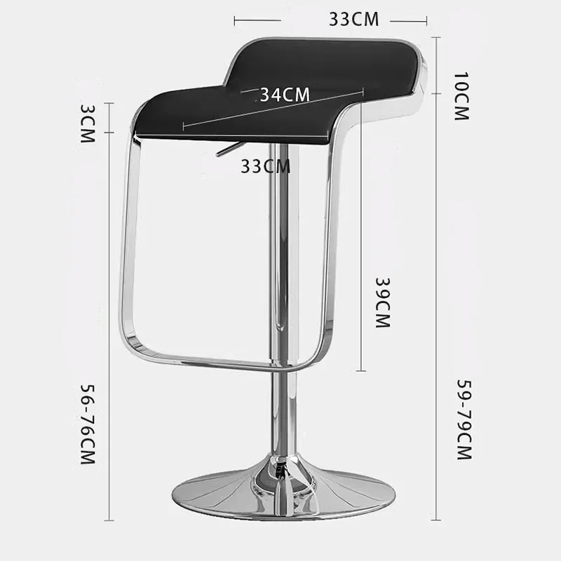 Metal Dining Bar Chairs Modern European Trendy Swivel Chairs High Bistro Taburetes Para Barra De Cocina Restaurant Furniture