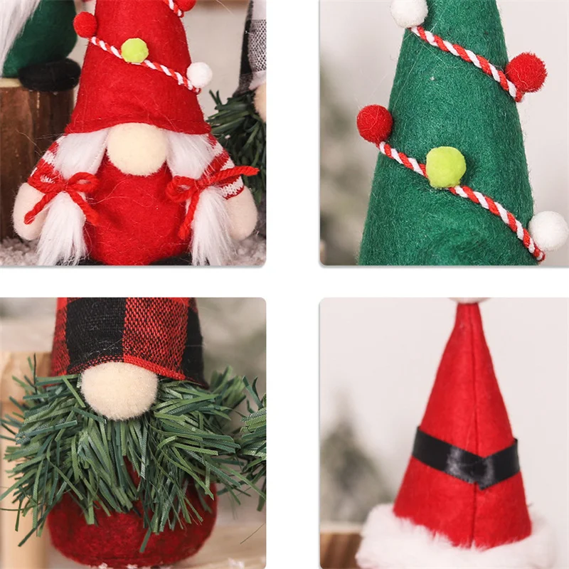 Beurre de gnome sans visage pour la décoration de la maison, chapeau de Noël, nain, cadeaux de nouvel an, joyeux Noël, 1 pièce