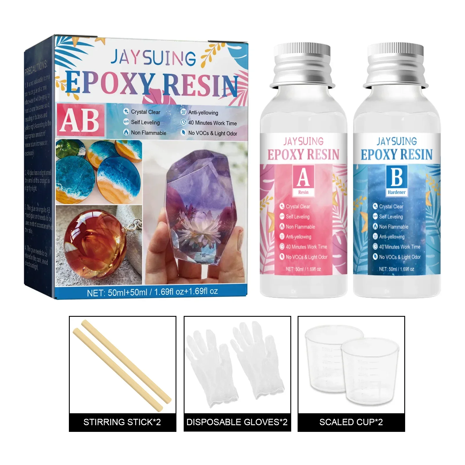 

Resin Kit Epoxy Resin Glue High Adhesive Crystal Clear Hardener Clear Resin Epoxy Kit Super Strong Epoxy Clear Glue For Wood