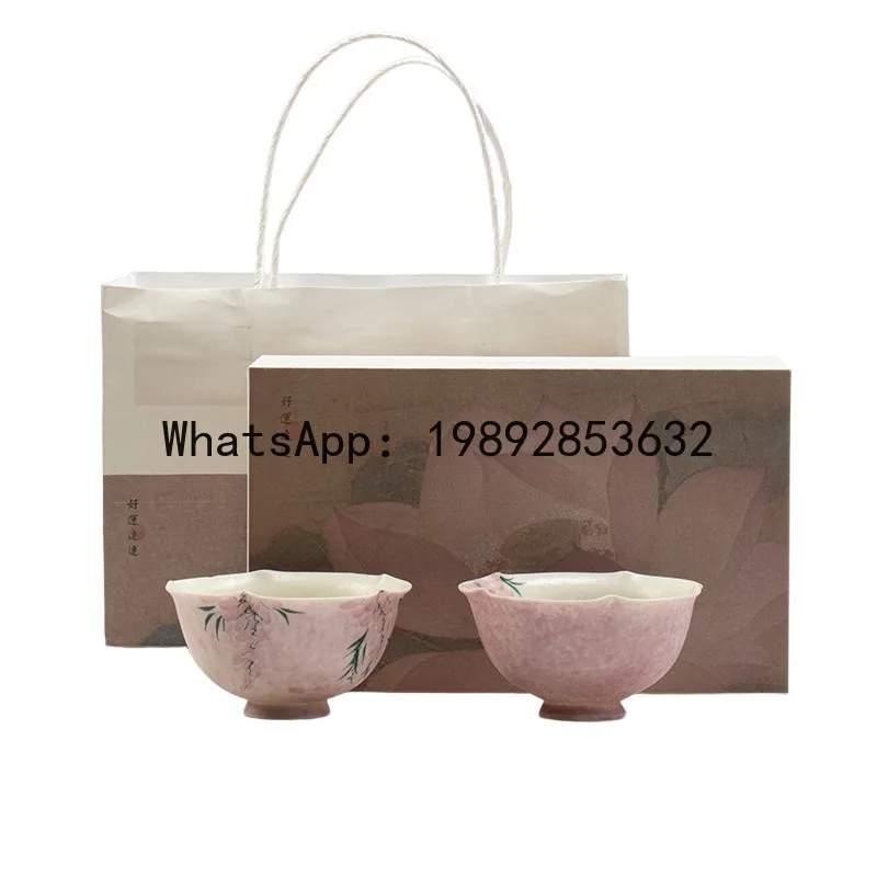 

X4-2 pure hand-painted wisteria flower ceramic teapot cover bowl teacup master cup high value