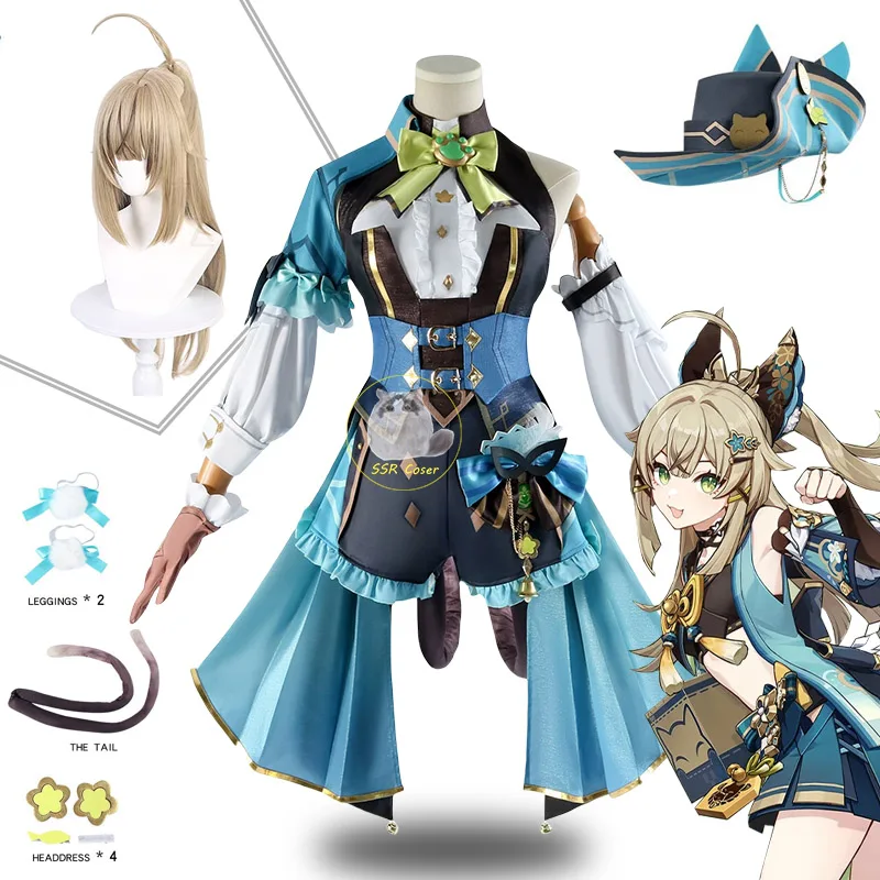 

Kirara Cosplay Costume Genshin Impact Kirara Costume Kirara Ears Tails Suit Women Wig Game Halloween Carnival Party Outfit