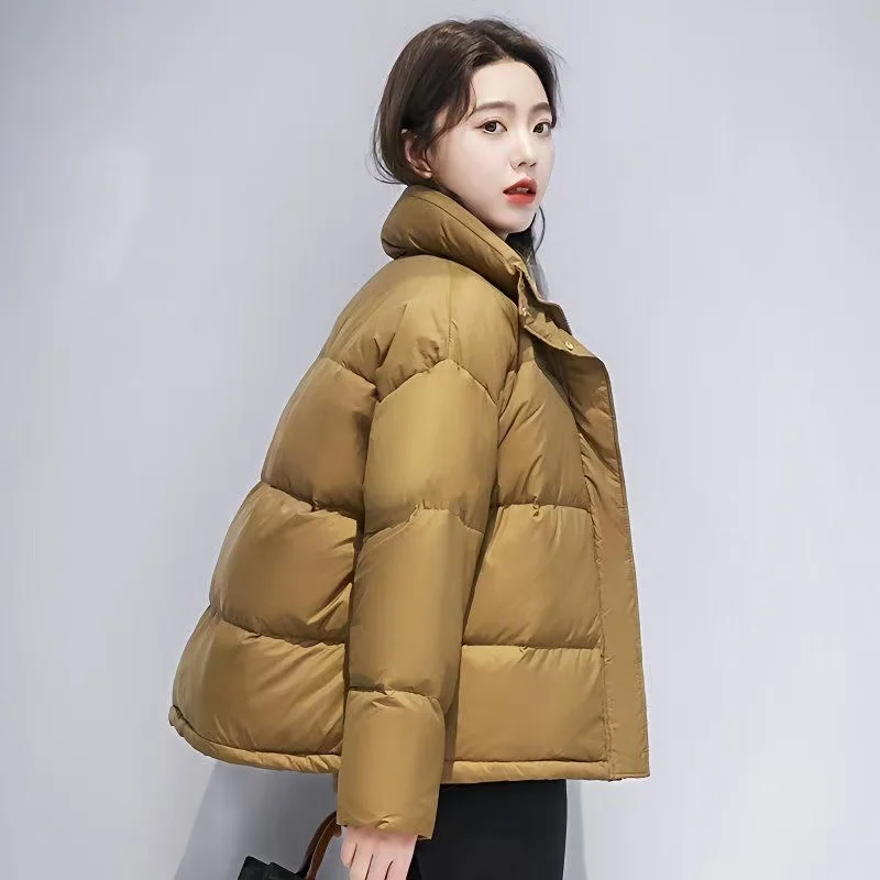 

Parkas Women Coat Jacket 2025 Autumn Winter Keep Warm Puffer Jacket Stand Collar Harajuku Outwear Loose Padded Vest Korean Fall