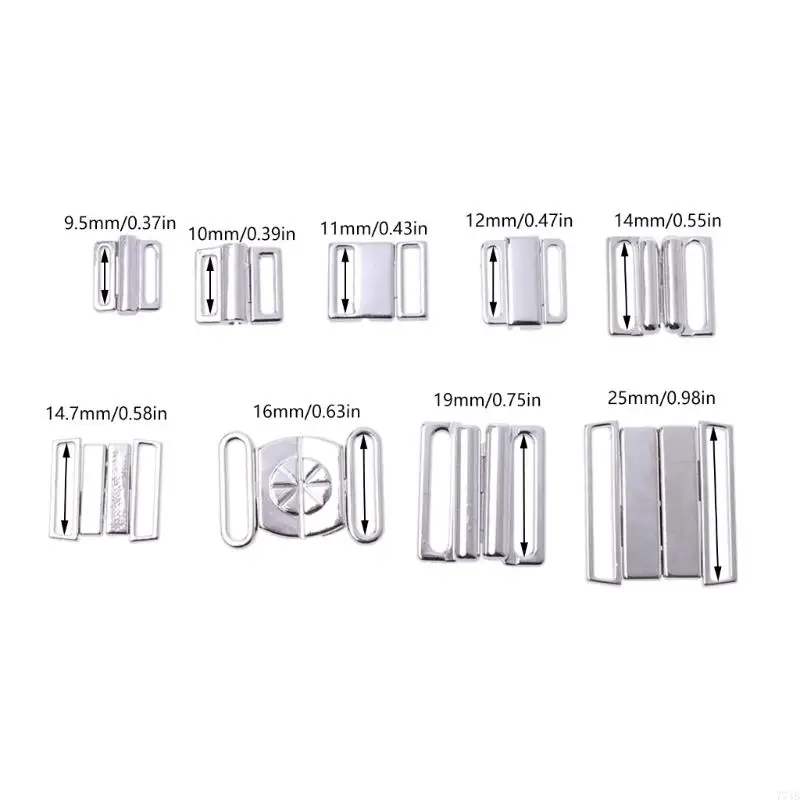 77JB 10set metalen legering buckle bra badkleding clip sluiting haak naaien maken diy