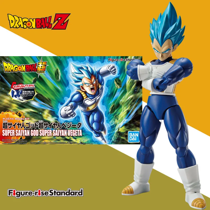 

Bandai натуральная оригинальная модель, стандартная фигурка Dragon Ball, SUPER SAIYAN GOD VEGETA, аниме-фигурки, игрушки на Рождество