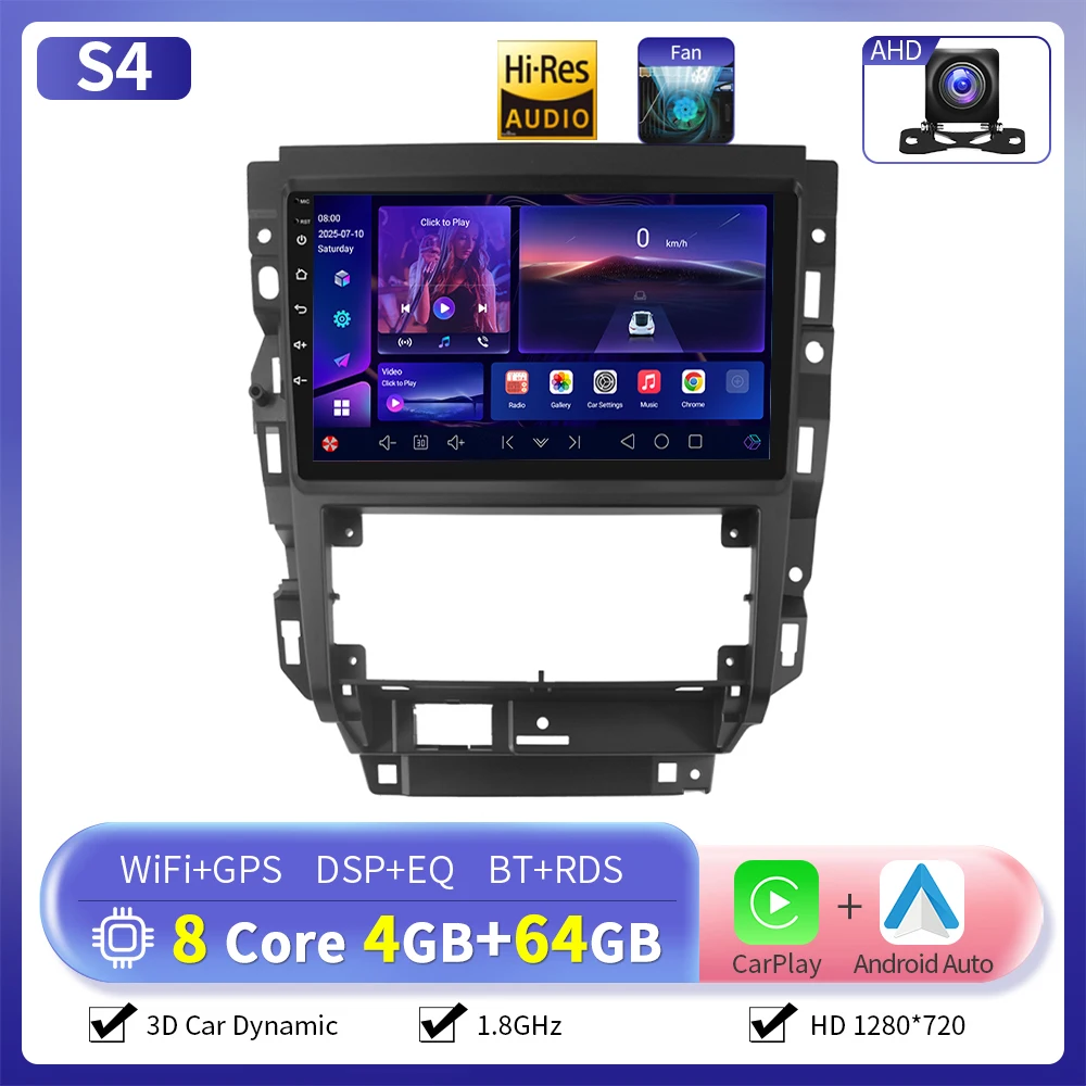 Camecho Autoradio Voor Volkswagen Golf 2004-2008/VW Bora 2004-2006 CarPlay Android Auto Multimedia Speler WIFI 4G GPS Stereo