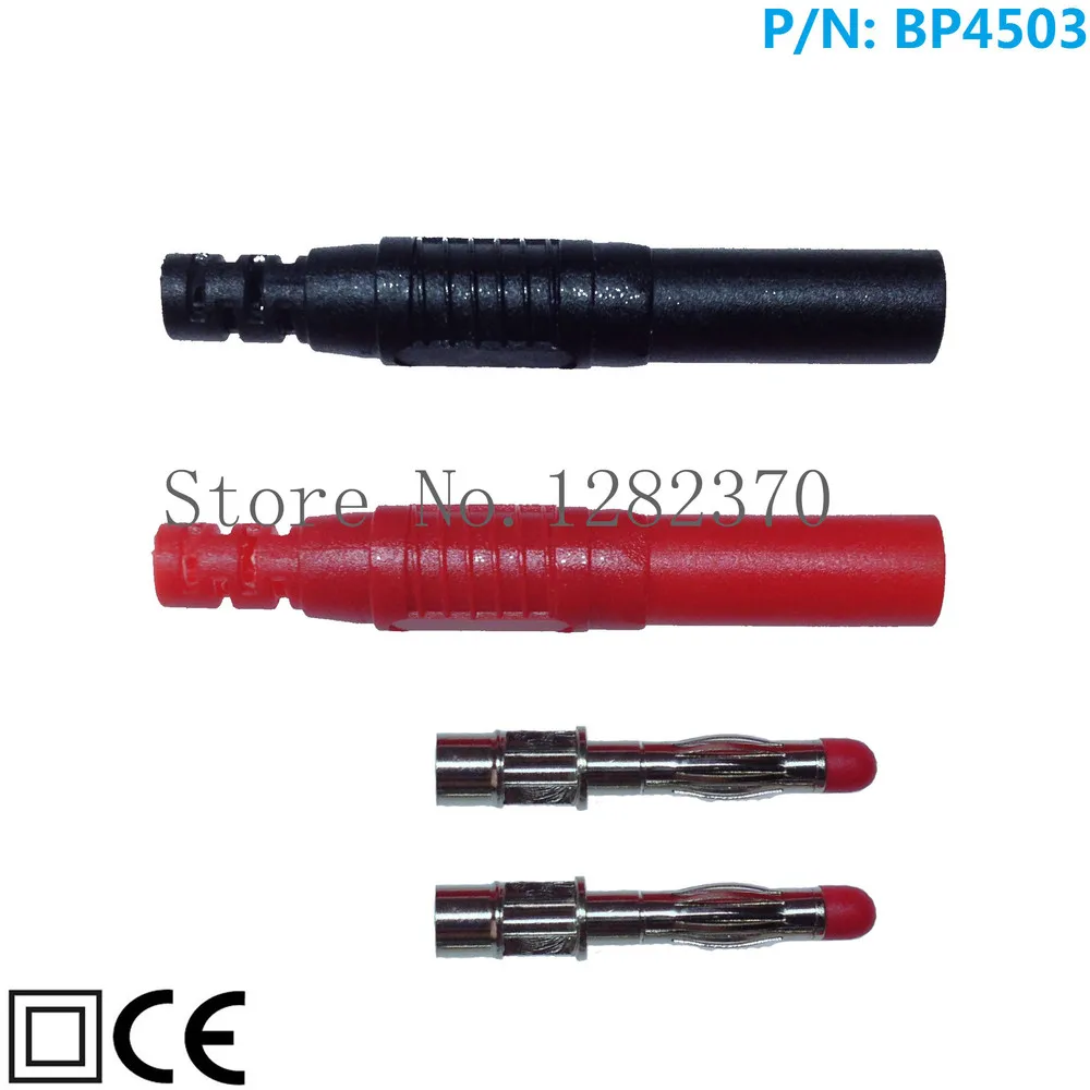 [SA] BP4503 assembled a full jacket safe 4mm banana plug DIY lead 4mm Shrouded Plug  --100pcs/lot