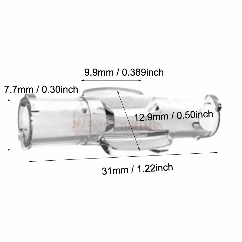 10/20/50/100Pcs Double Helix Luer Syringe Connector Sterile Transparent Pneumatic PP Material Leak Proof Tattoo needle parts