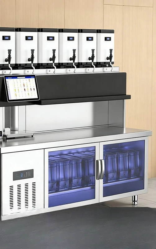 milk tea shop equipment, automatic production, intelligent calibration, one-click cleaning and disinfection console