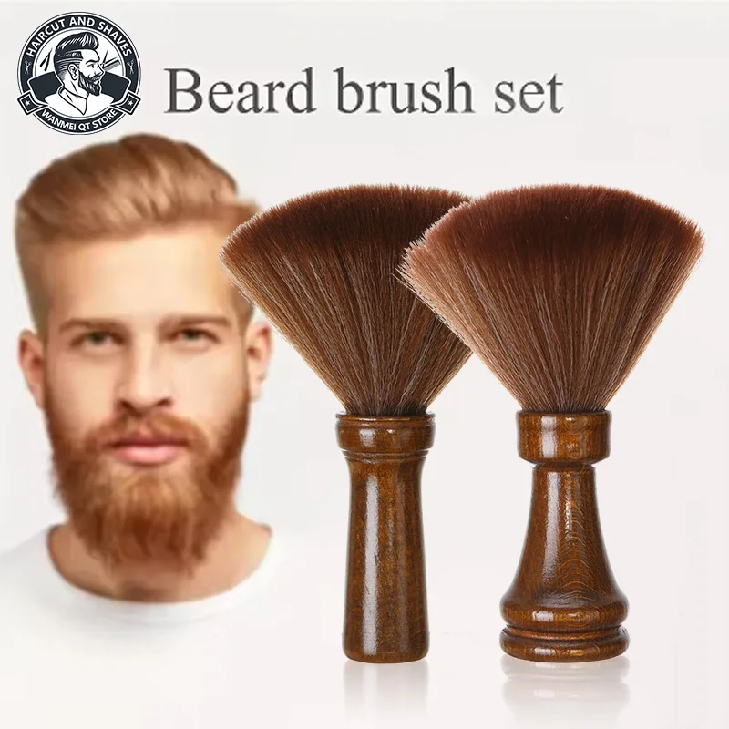 

Новая профессиональная стрижка Hu, подметальная щетка, винтажная мужская щетка для бороды, щетка из щетины, щетка для чистки бороды