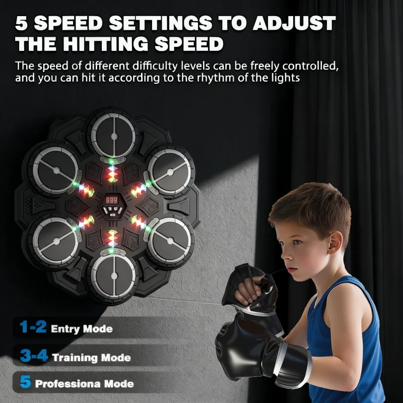 New Design Smart Music Boxing Training Toy New Electronic Music Target Wall Kick Boxing Toy for Adult and Child view 2