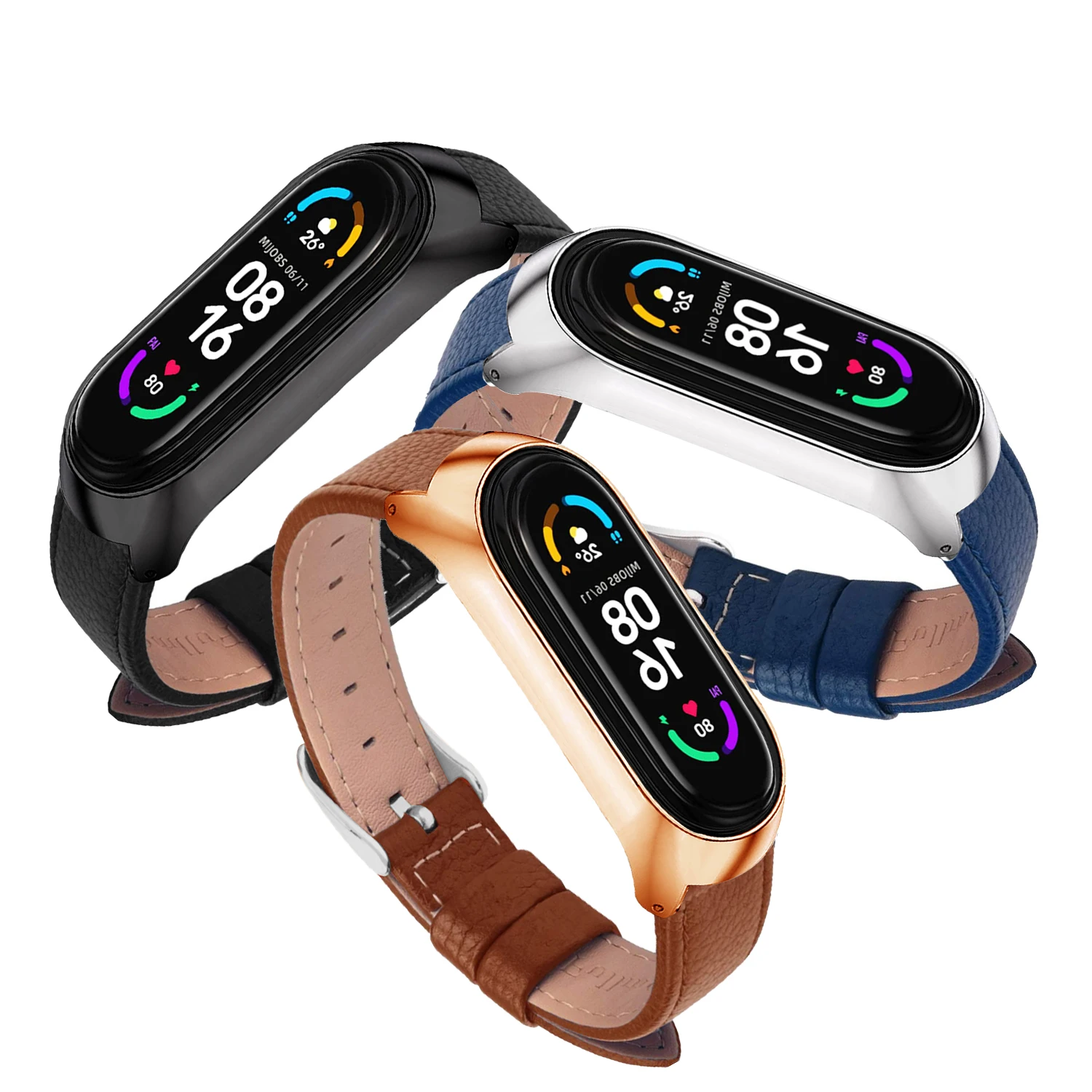 Leather Wrist Bracelet for Xiaomi Mi Band 7 Sport Strap watch wrist strap For xiaomi mi band 5/6 bracelet Miband 7 Strap