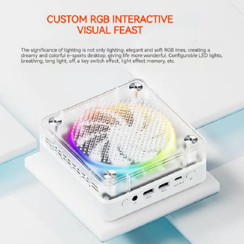 FIREBAT MINIPC AMD R7-7840HS Mini Pc Colorato Gamer 16GB 512GB DDR5 RJ45 Computer da gioco BT5.2 WIFI6 M.2 SSD Desktop minipc