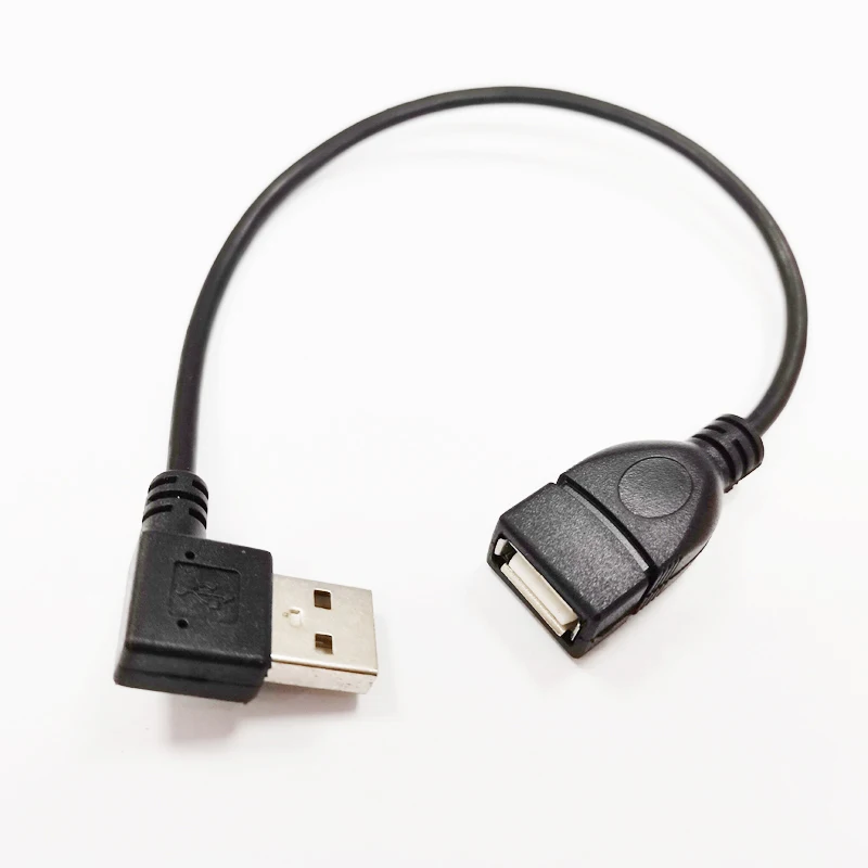 NCHTEK 480M USB 2.0 Left Angled 90 degree A type male to Female extension cable 25CM / 1PCS