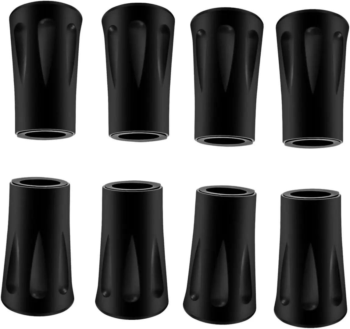 

8Pcs Pole Tips Replacement Protectors, Rubber Feet for Hiking Pole Tips Rubber Tips for Walking Sticks Tips Accessories, Fits Most Standard Walking Sticks Shock Absorbing(11mm Hole Diameter)