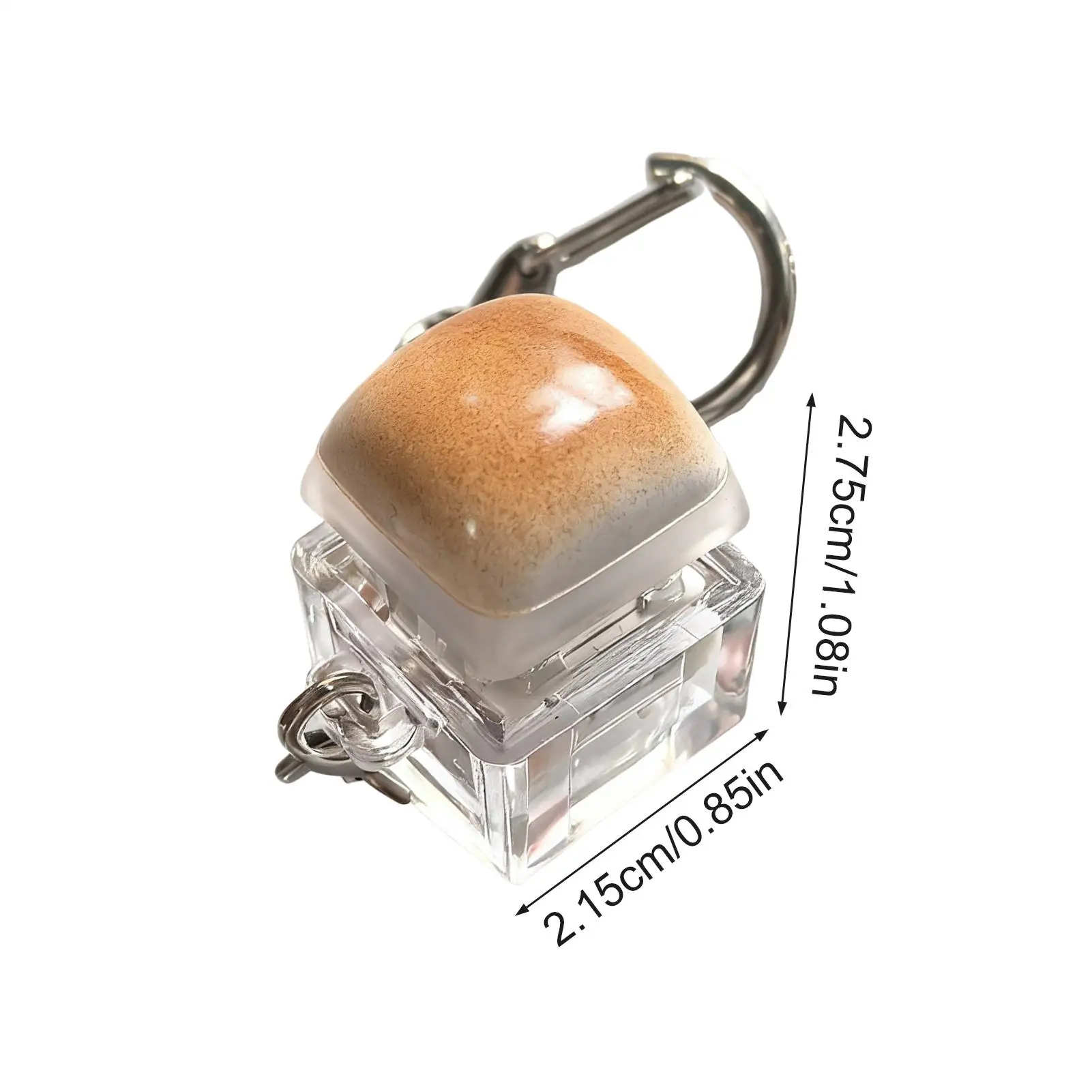 Keyboard Fidget Press Button Bread Shaped Keyboard Keychain Finger Clicker Sensory Fun Toys For Adults Kids Work School Travel