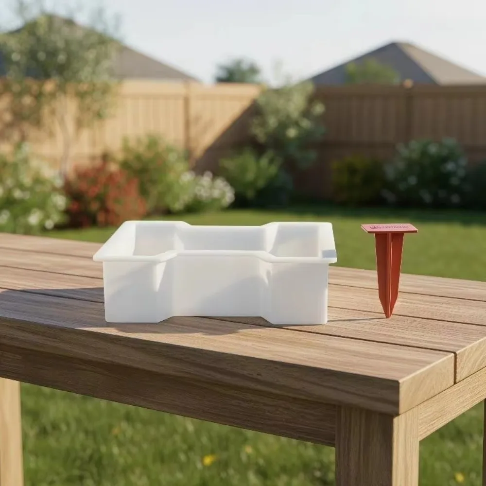 New Plastic I Shape Brick Mold Thickened Reusable Paving Brick Mold I Shape Easy Release Garden Paver Mold Garden Walkway