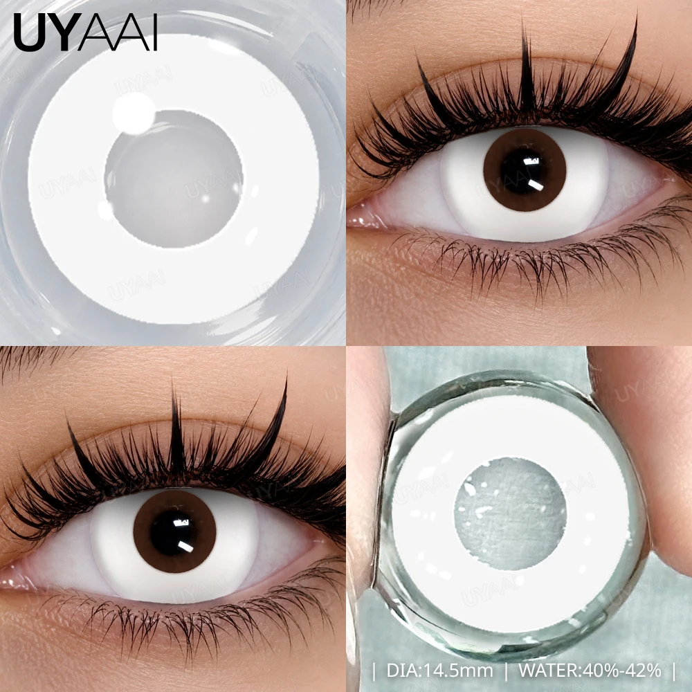 UYAAI 1 Paar Halloween Contactlenzen voor Ogen Cosplay Lenzen Anime Lenzen Gekke Zachte Lenzen Rode Contactlenzen Jaarlijks Gebruik