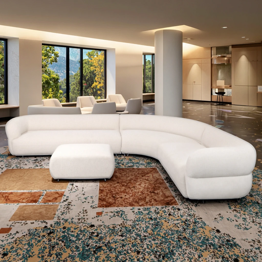 Modern two-piece L-shaped combination living room furniture apartment hotel sofa
