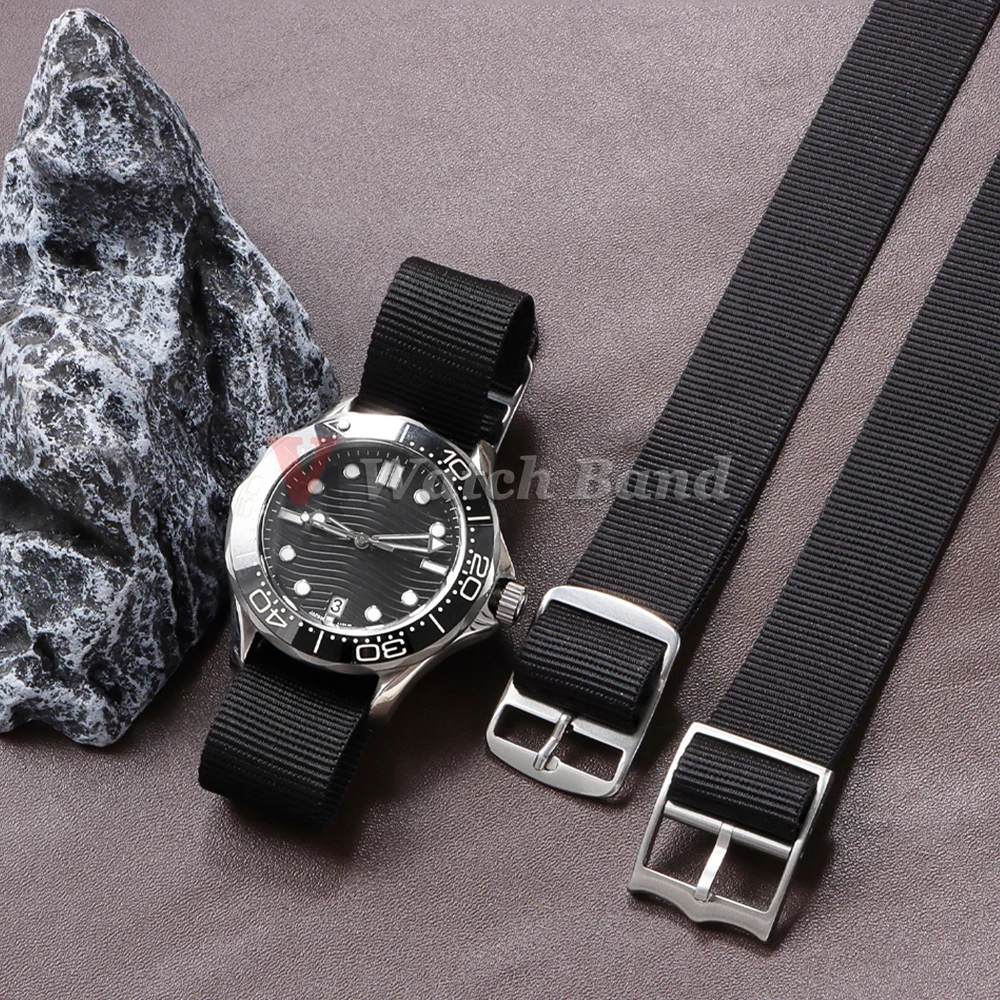 New Ribbed Strap 20mm for Military Ballistic Fabric Replacement Watchband Premium Quality Nylon Watch Band Men Women Accessories