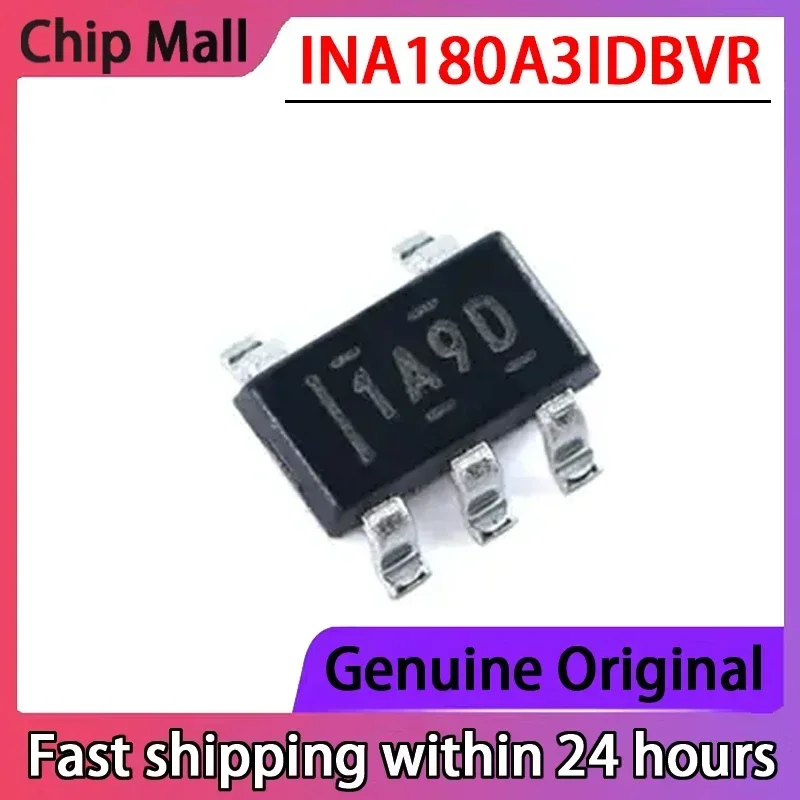 1PCS Chip Mounting INA180A3IDBVR INA180A3IDBV Screen Printing: 1A9D SOT-23-5 Current Sensing Amplifier IC Chip