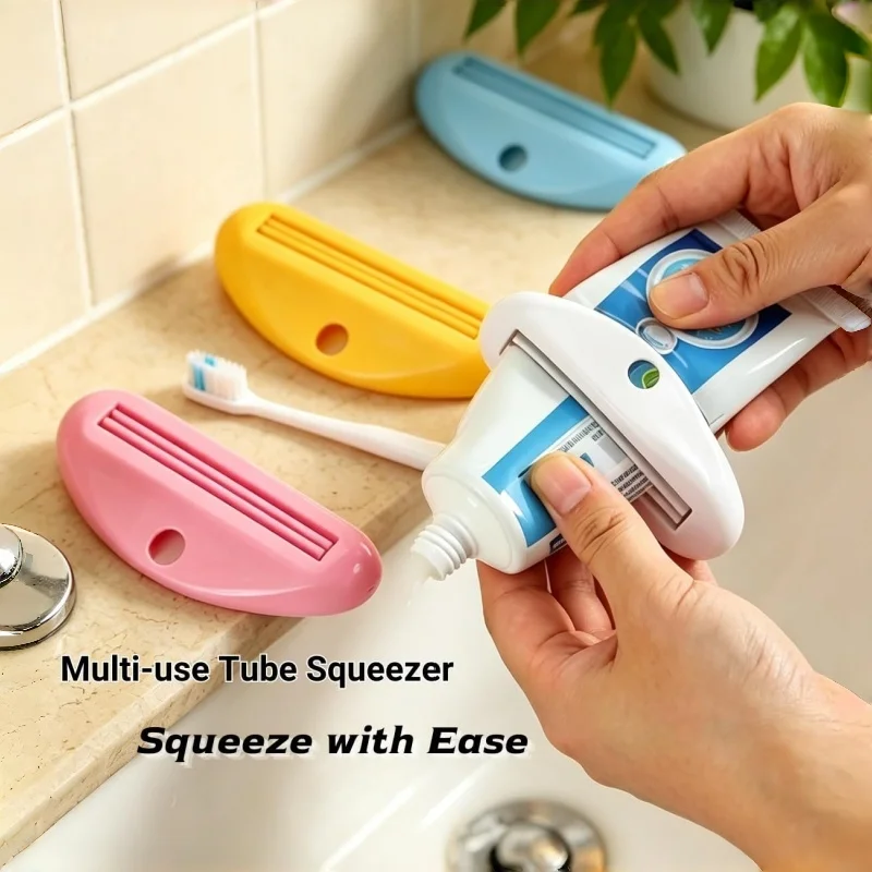 6/12pcs Toothpaste Squeezers Facial Cleanser Dispensers Suspended Push-Pull for Hand Cream and Skincare Products Random Color