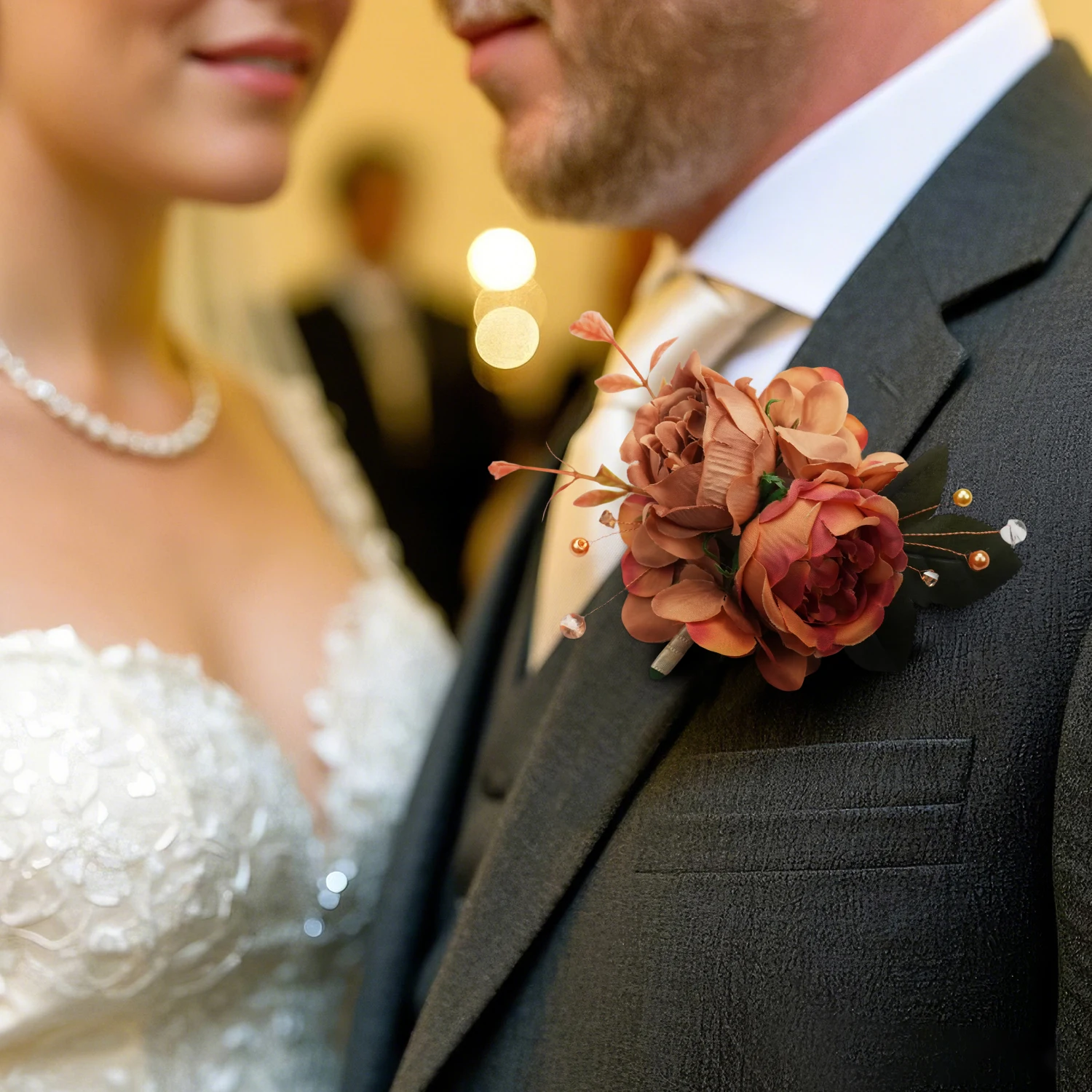 

Оранжевая бутоньерка для жениха и жениха Uflower, искусственные цветы для свадьбы, выпускного вечера, выпускного вечера, юбилея, выпускного