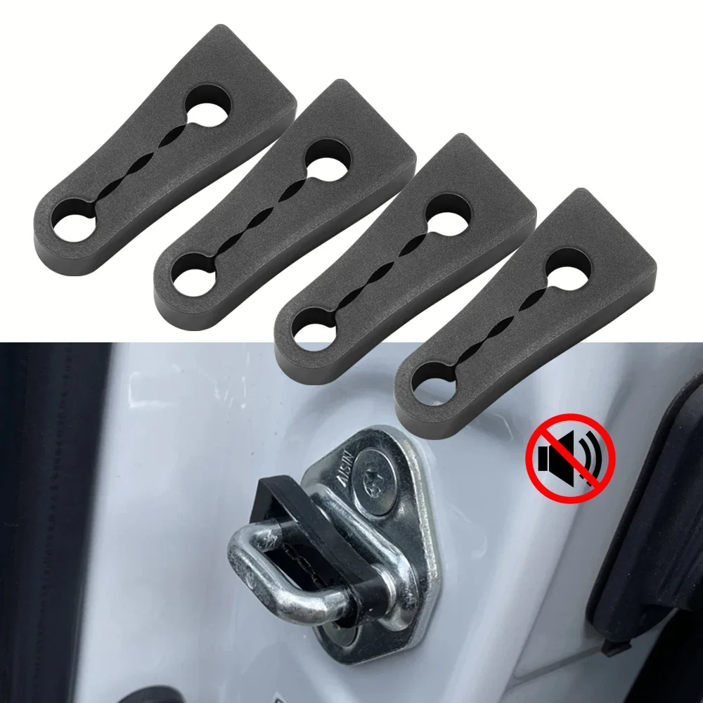 2X/4X Car Door Lock Shock Absorber Pad Silicone Sound Deadening Cushion Noise Reduction Buffer Sticker Anti Slam Protector