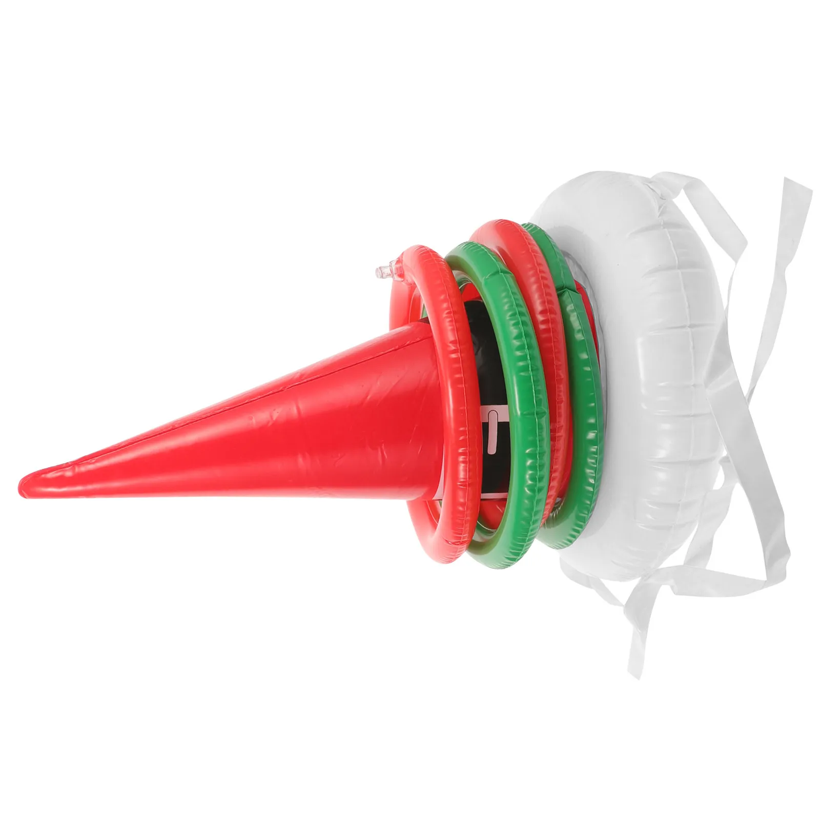 Witch Hat Inflatable Toss Game with Vivid Rings Enhancing Early Learning Color Quantity Skills Ideal for Holiday Celebrations