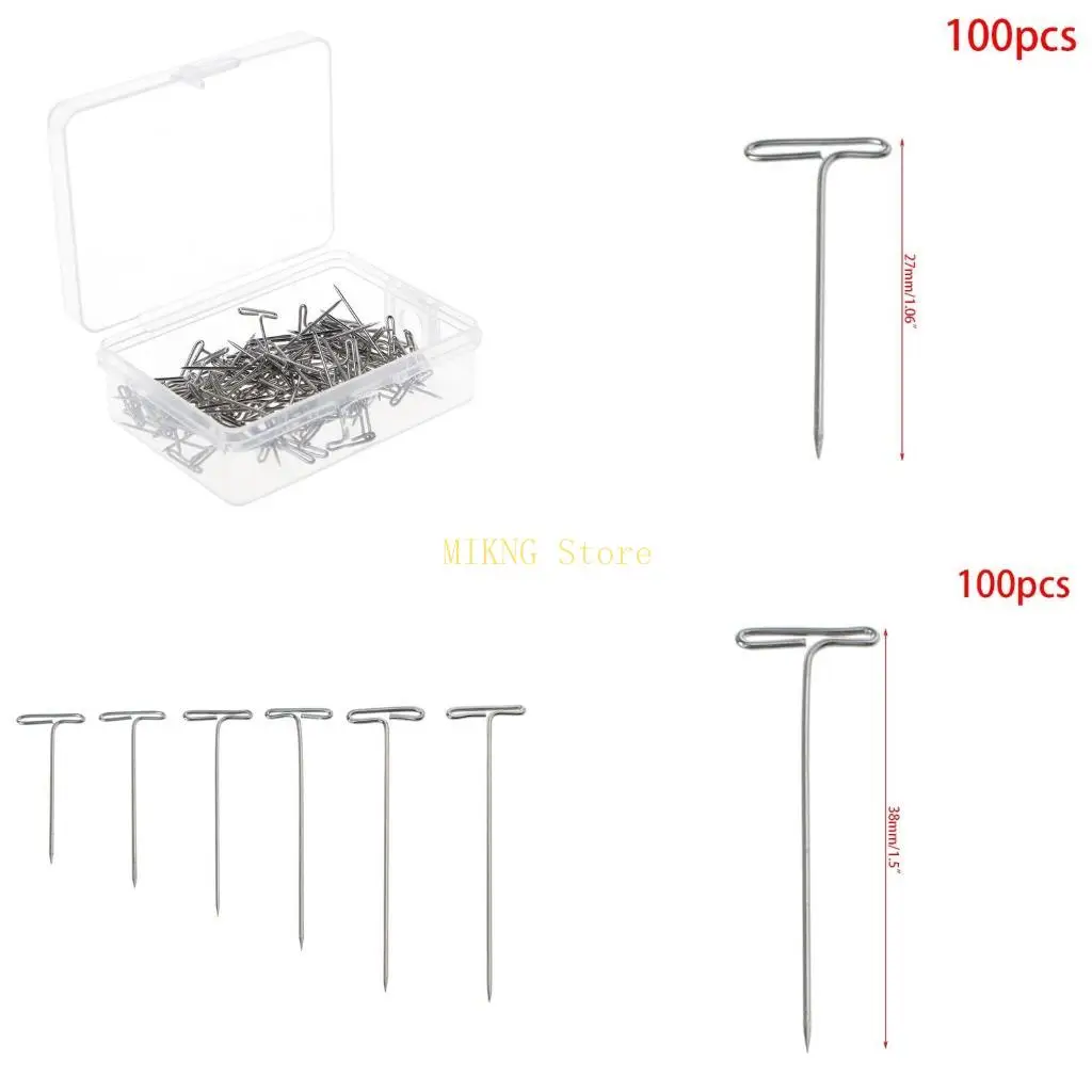 

100 Pcs for T Pins Needle For Wig On Foam for Head for Head Sewing Hair Sa best sale