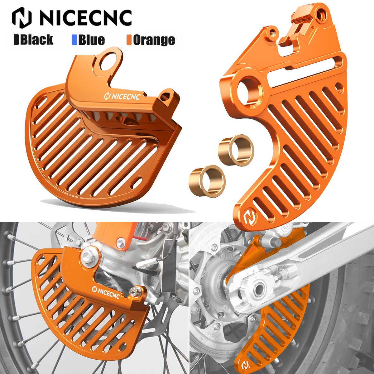 

NICECNC For 2024 KTM EXC 300 6D TPI XCW XCFW EXCF 500 450 400 350 300 250 200 150 125 SX XC SXF Front Rear Brake Disc Guard Kit