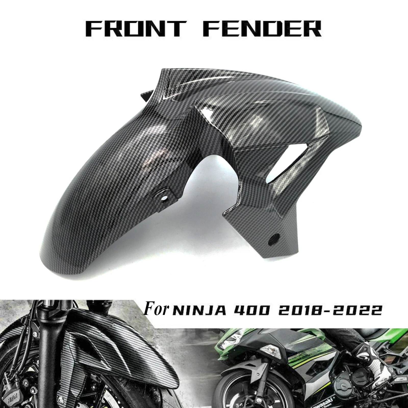 

For KAWASAKI Ninja 400 Z400 2018-2023 Motorcycle Splash Guard Front Wheel Hugger Fender Mudguard Mud Splash Mud Guard Cover
