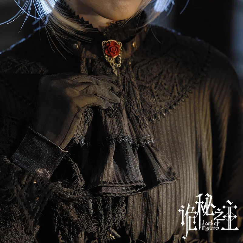 Lord of Mysteries  Steam Continent SharronSeries Rose Gear Collar Needle Brooch Jewelry regalos Doujin Cosplay Props