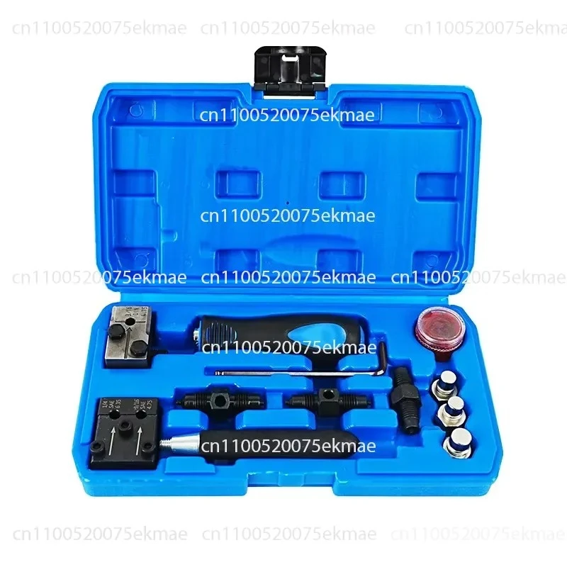 Vehicle Hydraulic  Tool Kit  Dual Flare Tool for Automotive Brake Systems Brass/Aluminum Tube 18-Piece Set