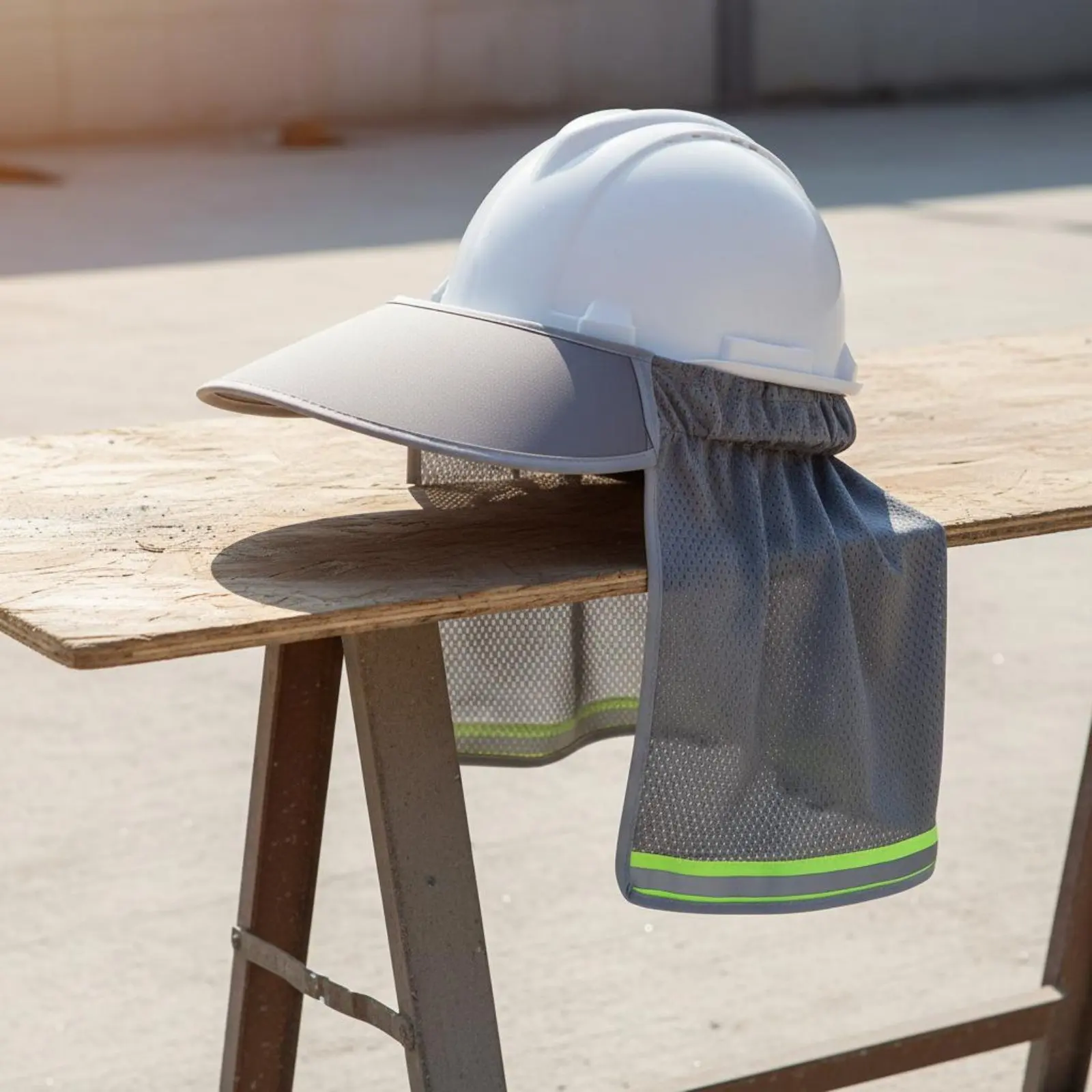 Safety Helmet Sun Shade Lightweight Hard Hat Sun Visor Reflective Helmet Shade Cover Breathable Mesh Work Protection Dust-Proof