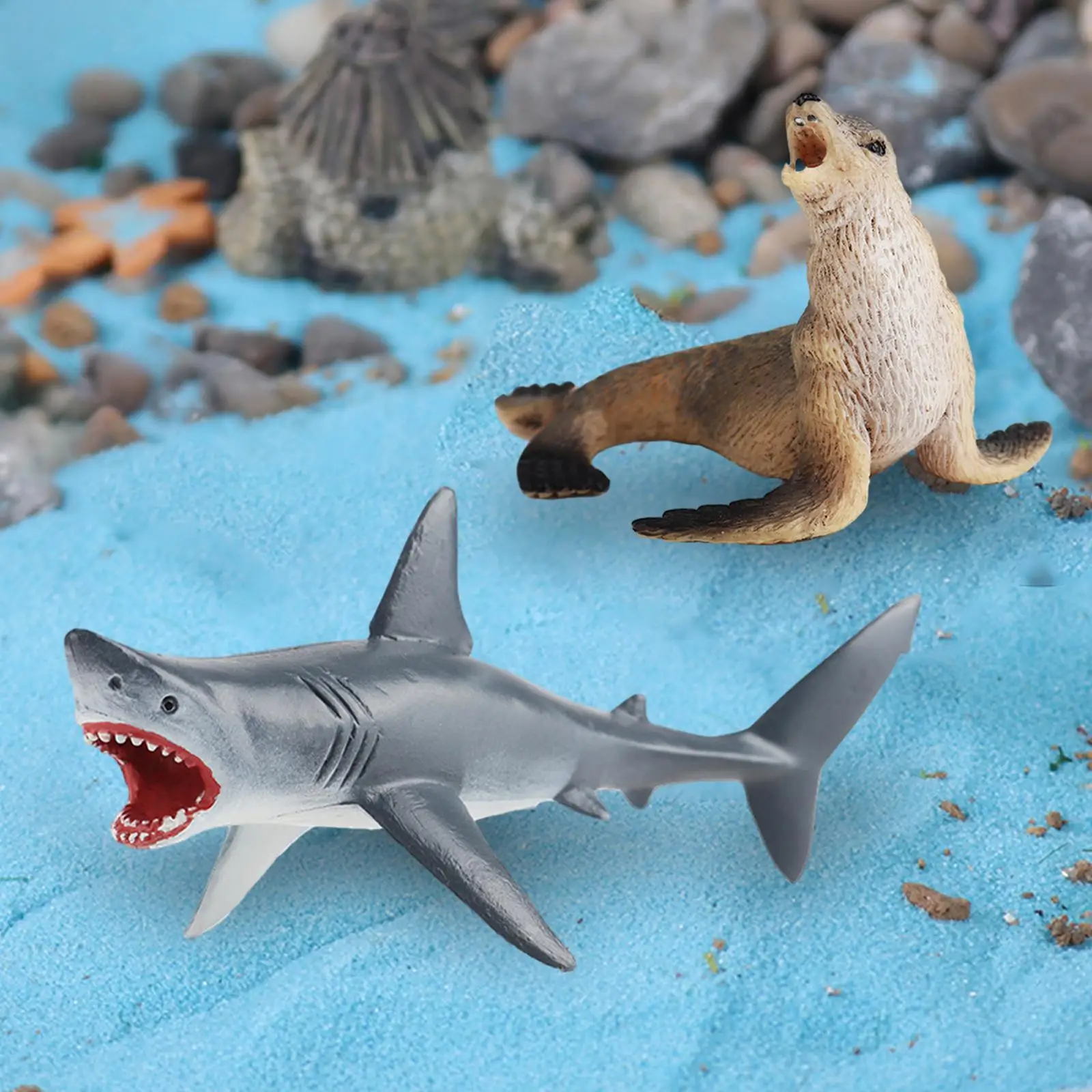 Mini figurines d'animaux marins pour enfants, jouet nitive Leone, décoration de bureau, cadeaux de fête