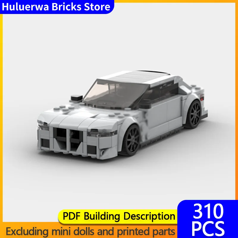 

City Car Model MOC Building Bricks G80 M3 High Performance Sedan Modular Technology Gifts Holiday Assemble Children Toys Suit
