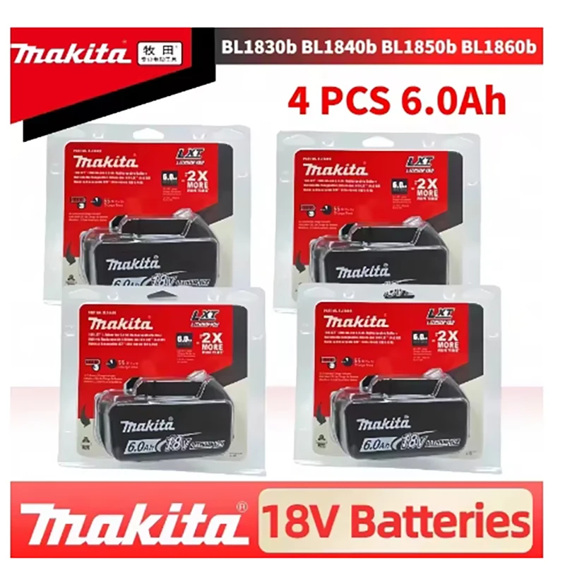 Makita 18V 6.0Ah BL1860b Rechargeable Battery, BL1860 BL1830b BL1850b BL1840 For Makita Ddf485 power tool 18650 Li-ion Battery