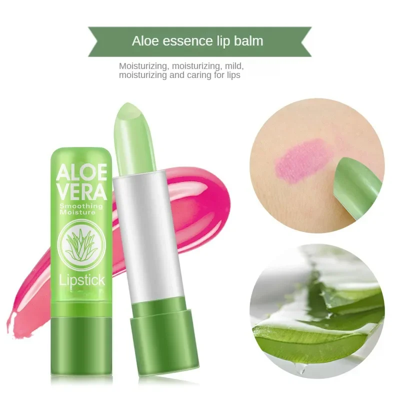 1 Stuk Vocht Lippenbalsem Langdurige Natuurlijke Aloë Vera Lippenstift Kleur Stemming Veranderende Langdurige Hydraterende Lippenstift Anti Veroudering