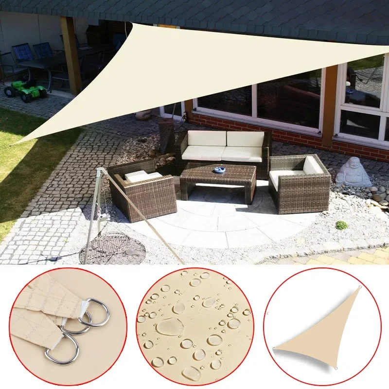 3x4x5/5x5x7.1M Waterproof Sun Shade Sail UV Block Garden Canopy Right Triangle Patio Pool Protection Shade Cloth Outdoor Awnings