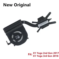 New Original For CPU Cooling Fan Heatsink Radiator Laptop Lenovo ThinkPad X1 Yoga 2nd Gen 3rd 01AX830 01AX999 01AY917 01AY918