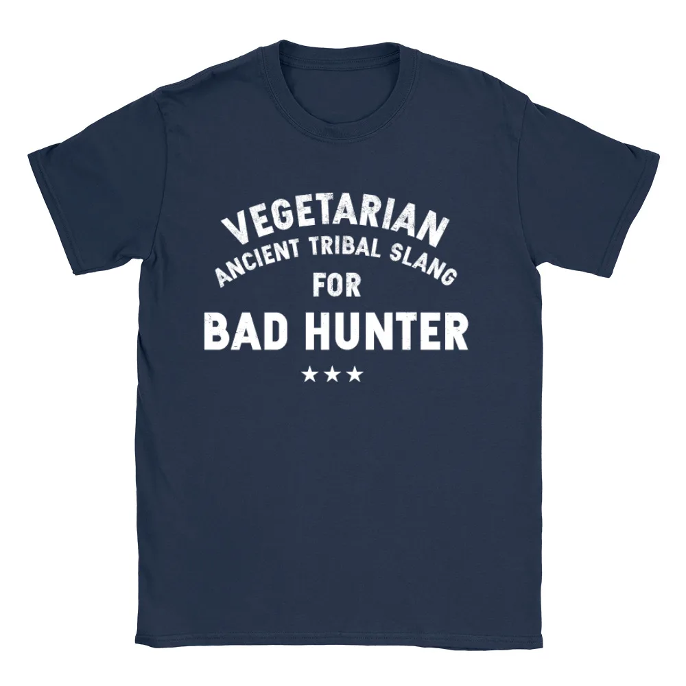 Vegetarian Bad Hunter Mens T-Shirt Funny Joke Gift Present