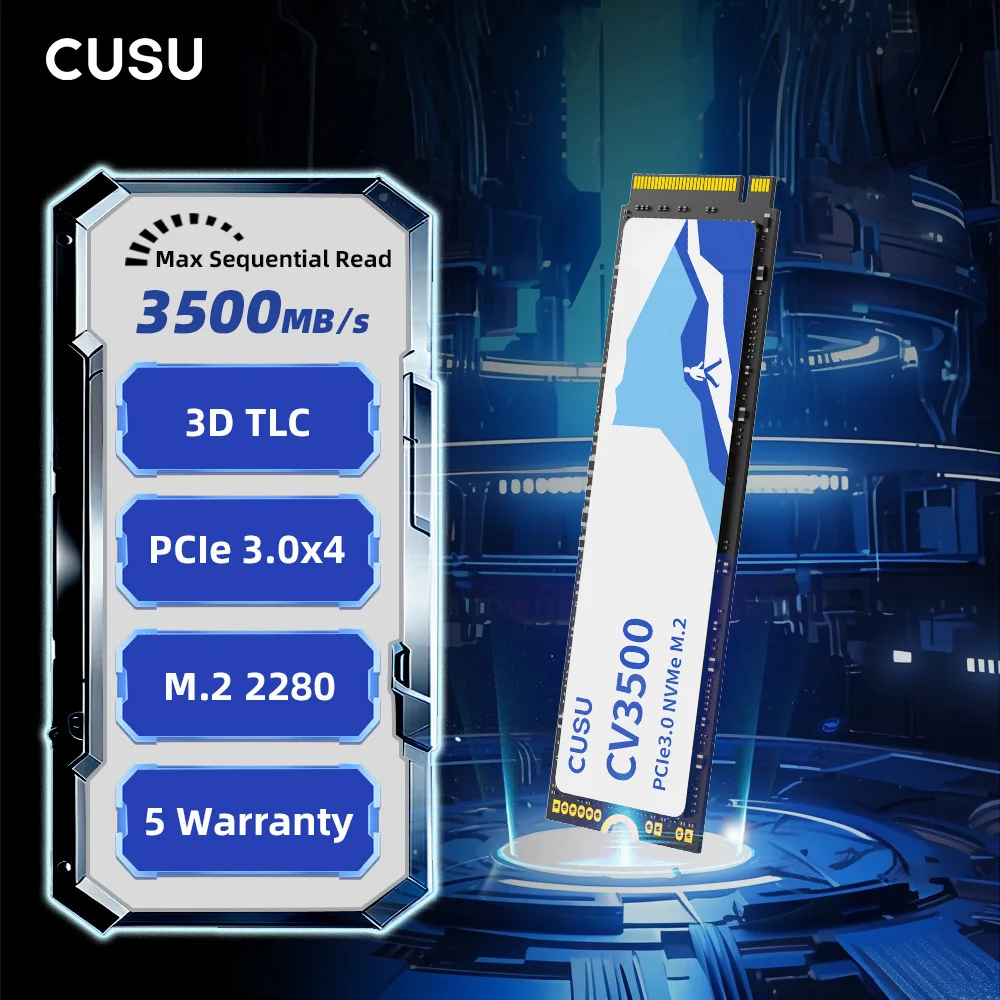 Cusu SSD NVMe 1tb 2tb SSD M2 256gb PCIe3.0x4 M.2 2280 SSD 512gb for pc laptop Solid State Drive