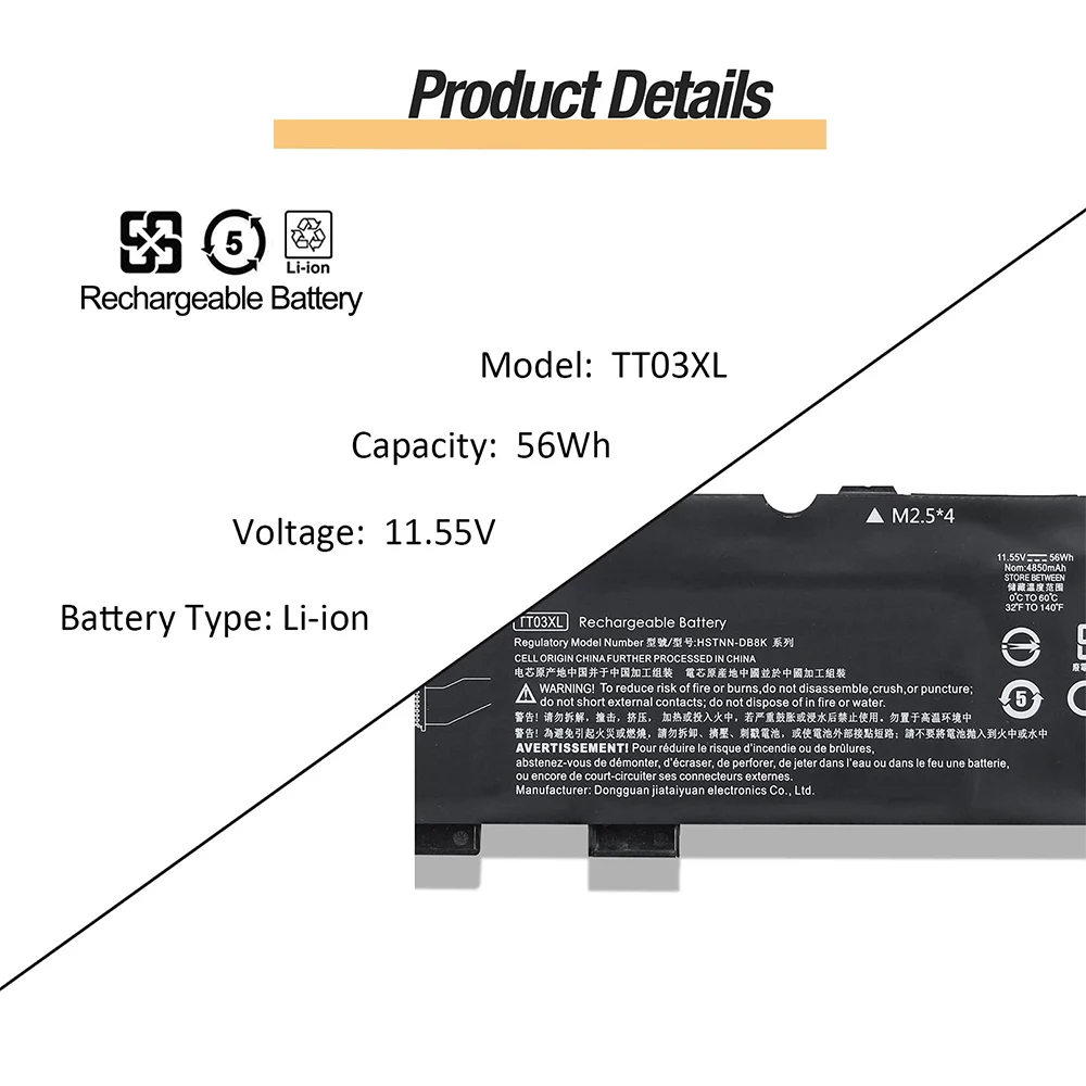 TT03XL 932824-421 Battery for HP EliteBook 755 G5 850 G5 850 G6 ZBook 15U G5 G6 TT03XL-BTI TT03056XL-PL HSN-I13C-5 HSTNN-LB8H