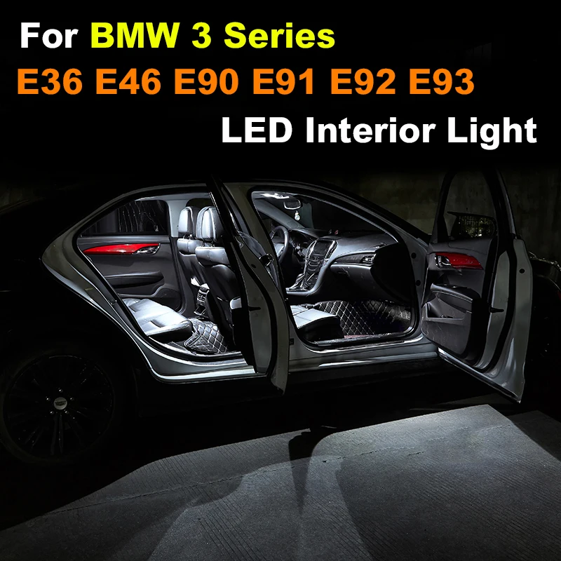 

Error Free Canbus For BMW 3 Series E36 E46 E90 E91 E92 E93 1990-2013 Vehicle LED Bulb Interior Dome Door Trunk Light Kit Lamp