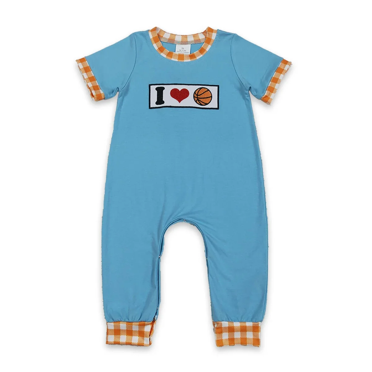 

Оптовая продажа, комбинезон с пузырьками для новорожденных мальчиков, комбинезон с вышивкой, я люблю баскетбольные мячи, боди для младенцев, клетчатый комбинезон для малышей, одежда
