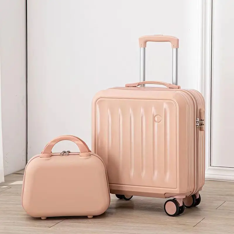 18 inch Mini Suitcase Short Trip Luggage Sets Small Lightweight Trolley Case TSA Password Lock