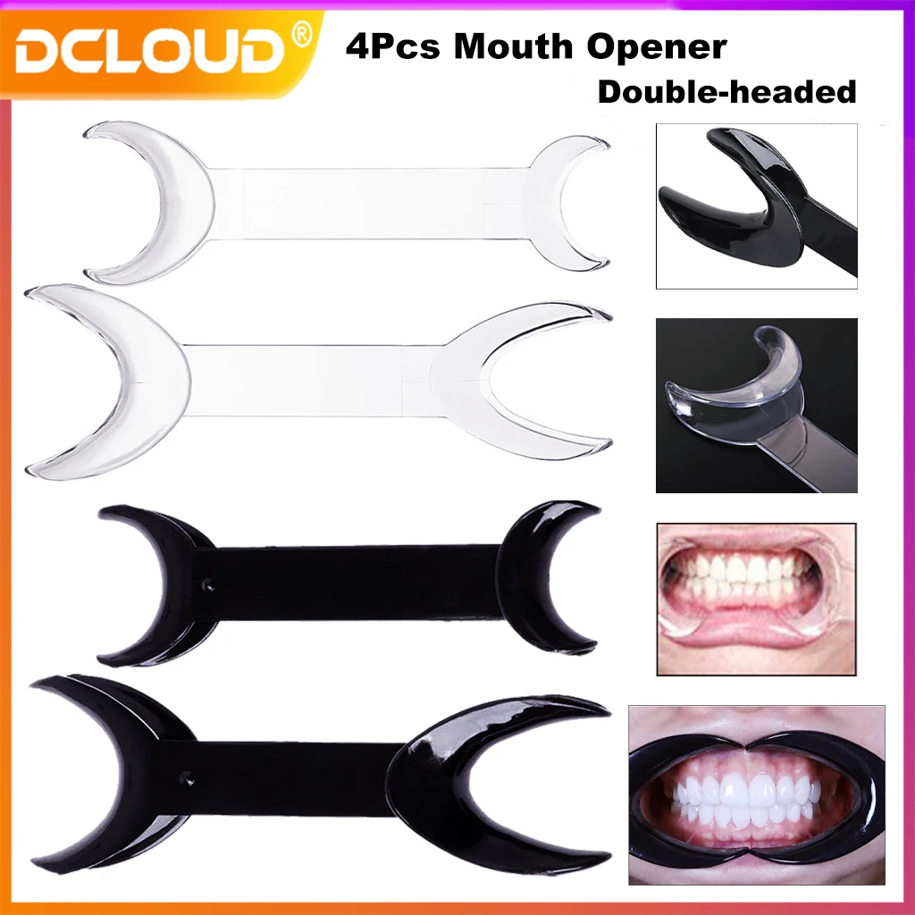 4Pcs Dental Double-headed Intraoral Cheek Lip Retractor T-Shape Retractor Mouth Opener Intraoral Mouth Expanders Dentistry Tools