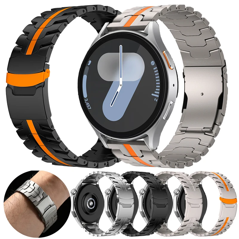 

Ремешок для часов 22 мм 20 мм для Samsung Galaxy Watch 7/6/5/4 40 мм 44 мм Металлический ремешок из нержавеющей стали для Galaxy 4 6 Classic 42 43 46 мм 47 мм